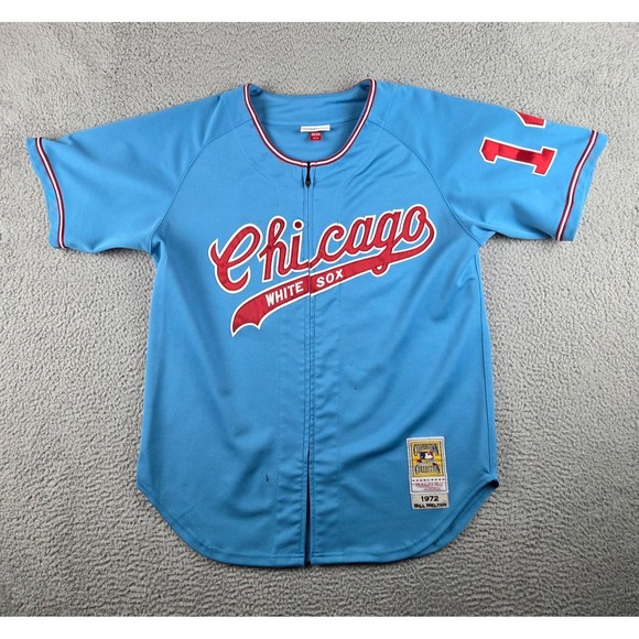 1972 Chicago White Sox Road Bill Melton Mitchell & Ness Jersey Size 48 XL Blue